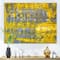 Designart - Yellow Meets Grey Abstract Art I - Modern Canvas Wall Art Print